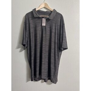Maven Co-op Polo Shirt Mens 3X Striped Gray Golf Performance Stretch Buckle Golf